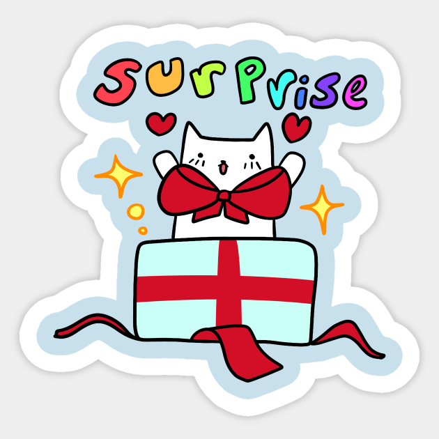 Surprise Birthday Cat Sticker by saradaboru